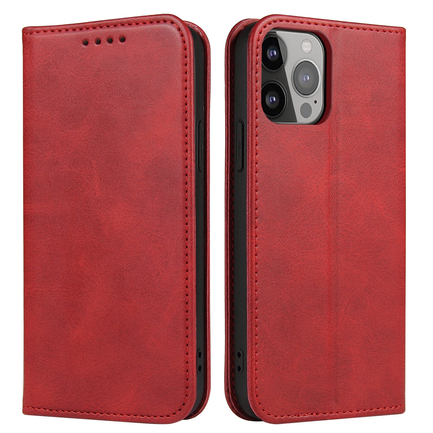 For iPhone 13 Pro 6.1 inch Cell Phone Case Wallet Magnetic Leather Stand Calf Texture Phone Cover For iPhone 13 Pro 6.1 inch Cell Phone Case Wallet Magnetic Leather Stand Calf Texture Phone Cover